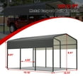 thumbnail image 2 of 10x15 Metal Carport Carports with Enhanced Base Heavy Duty Garage Outdoor Galvanized Car Shelter for Car, Boats and Truck, 2 of 9