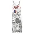 thumbnail image 5 of Paris France Travel Theme Design Sleeveless Dress summer dress daily dresses summer Party dresses Women's long dress, 5 of 6