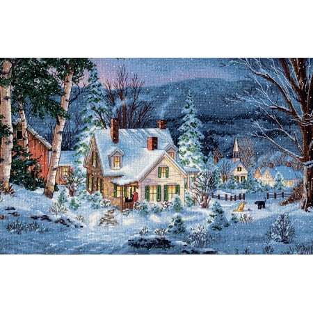 UPC: 0088677088620 | Dimensions Gold Collection Counted Cross Stitch Kit 20 X14 -Winter s Hush (16 Count)