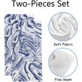 thumbnail image 2 of Dreamtimes Bath Hand Kitchen Towels White Blue Gouache Face Towel 2 Pack Washcloth Soft Quick Dry Super Absorbent Bathroom, 2 of 6