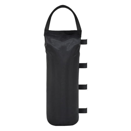 Zipper Equipped Heavy Duty Canvas Sandbags Canopy Weight Anchor Bag Pop-Up Tent Base Stabilizer Sack 7.8X18.3 Inch Large Weight Bag For Patio Umbrella Fix Outdoor Gazebo Black