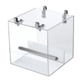 thumbnail image 2 of Comedero automático para pájaros, casa de acrílico transparente con bandeja extraíble comederos para pájaros al aire libre fácil de limpiar con gancho de tornillo El 16x16x16CM 670G shamjiam Comederos colgantes para pájaros, 2 of 8