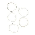 thumbnail image 3 of No Boundaries Gold Tone Anklet Set, Heart Motif, 5-Pieces, Women's, 3 of 3