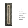 thumbnail image 5 of Homespice Manchester Premium Jute Braided Stair Tread 8" x 28" (Set of 13) Rectangular Black Reversible, Natural Jute Yarn Rustic, Country, Primitive, Farmhouse Style, 5 of 7