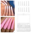 thumbnail image 3 of Artificial Nail Tips, Extra Long ABS  Nail Tips  For DIY Nail Salon Home Use Transparent,Natural, 3 of 8
