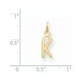 thumbnail image 3 of 14k Yellow Gold Small Slanted Block Initial K Charm, 3 of 4