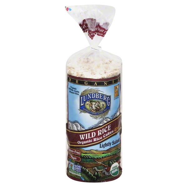 Lundberg Family Farms Wild Rice Lightly Salted Organic Rice Cakes, 8.5