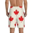 thumbnail image 3 of Easygdp Happy Canada Day Men's Short Pajama Pants, Sleep Shorts, Household Pants, Casual Pants with Pockets - Small, 3 of 9