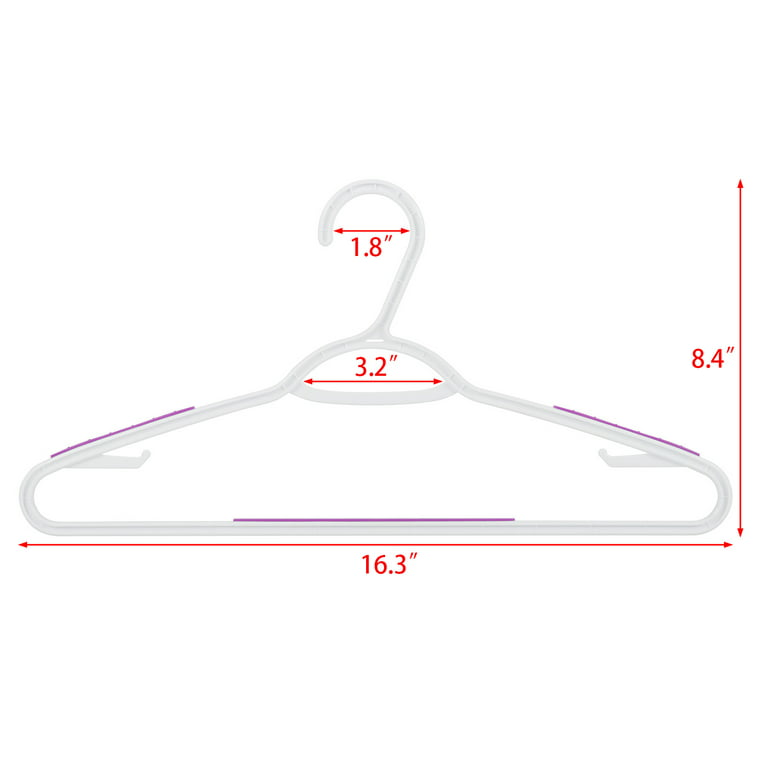 Kitcheniva Plastic Hangers Durable Slim Pack of 30 White, Pack of