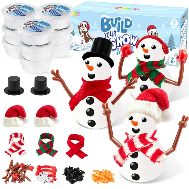 Kit de manualidades JOYIN, juego navideño con muñeco de nieve para bricolaje, paquete de 6