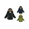 thumbnail image 2 of Gureui Toddler Boys Hooded Puffer Jacket Thick Warm Long Sleeve Winter Cotton Coat Jacket with Pockets and Fur Collar, 2 of 3