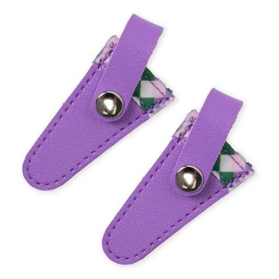 2 Pcs Embroidery Scissors Sheath PU Scissors Protective Cover Trimming Tool