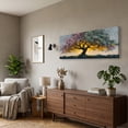 thumbnail image 2 of Large Colorful Tree of Life Canvas Wall Art, Abstract Tree Decor Painting Canvas Print for Living Room, Bedroom, Office Decorations, Gifts for Men, 2 of 7