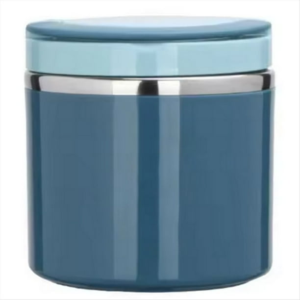 Recipiente Térmico para Comida, de Sopa Aislante, Lonchera de Acero Inoxidable, Mantiene la Temperatura para Niños en Edad Escolar, Azul, 630 Ml.
