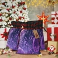 thumbnail image 6 of Rocae Purple Bubble Abstract Art Print Christmas Drawstring Linen Gift Bag with Drawstrings Treat Bag Goody Present Bags for Christmas Party Favor, 6 of 8