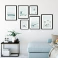 thumbnail image 4 of PixonSign Framed Canvas Print Wall Art Set - Ocean Beach & Tropical Tree Landscapes Poster Modern Art - Gallery Set of 9 Nature Wilderness Photography Art Wall Décor for Home Decor - Black, 4 of 5