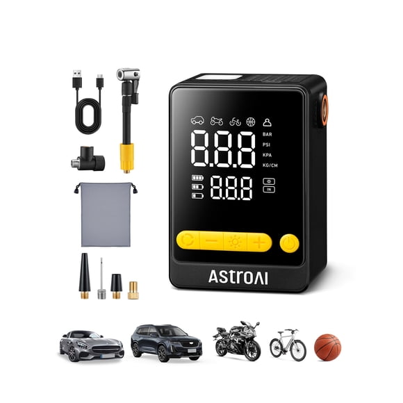 Inflador de neumáticos AstroAI L10, minicompresor de aire portátil, 150 psi