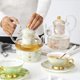 thumbnail image 4 of Juego de té Juego de taza de café de porcelana china dorada y verde Juego de taza de té roja inglesa Taza de café de cerámica europea Platillo Tazas de té de la tarde, juego de té, 4 of 4
