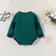 thumbnail image 3 of Gibobby Mameluco polar Mono de manga larga con estampado de para niños y niñas, mono, sudadera para recién nacidos, mono, mono(Verde, 18-24 Meses), 3 of 5