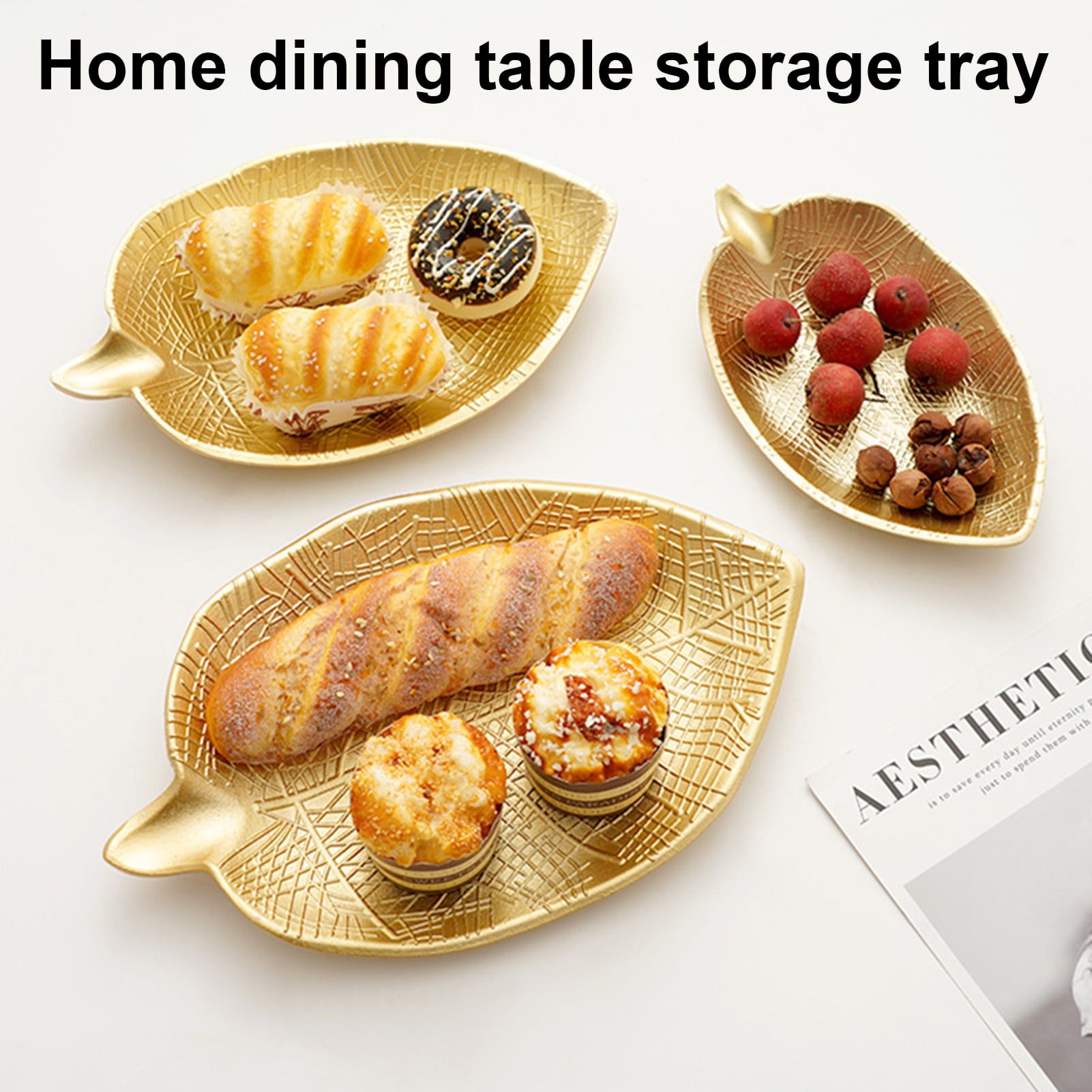 Modern 8.9 Divided Serving Tray with Lid 2 Tiered Snack Tray Food
