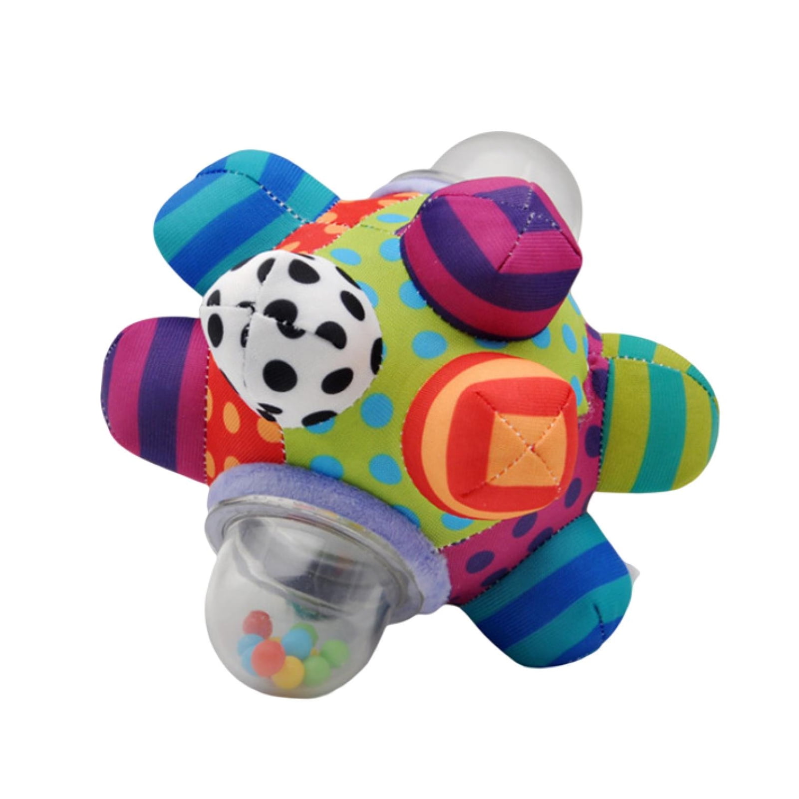 Wawan Rattle Ball Built-in Colorful Beads Crisp Sound Soft Cloth Hand ...