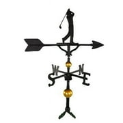 Montague Metal Products WV-388-SB 300 Series 32 In. Deluxe Black Golfer Weathervane