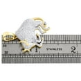 thumbnail image 5 of 10K Yellow Gold Round Diamond Taurus Horoscope Pendant 1.30" Pave Charm 0.45 CT., 5 of 6
