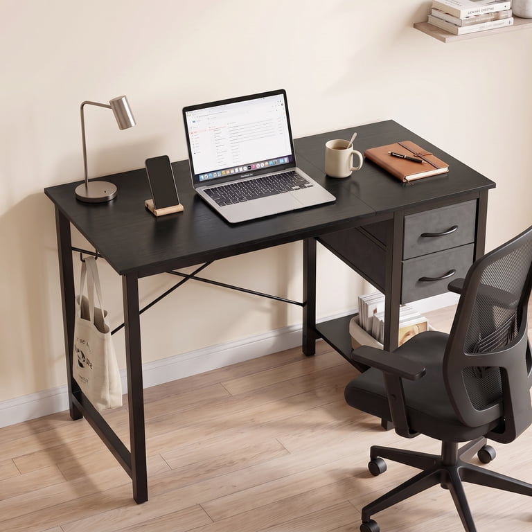 EDX 40" Computer Desk with Storage Shelf and Headphone Hook photo 2