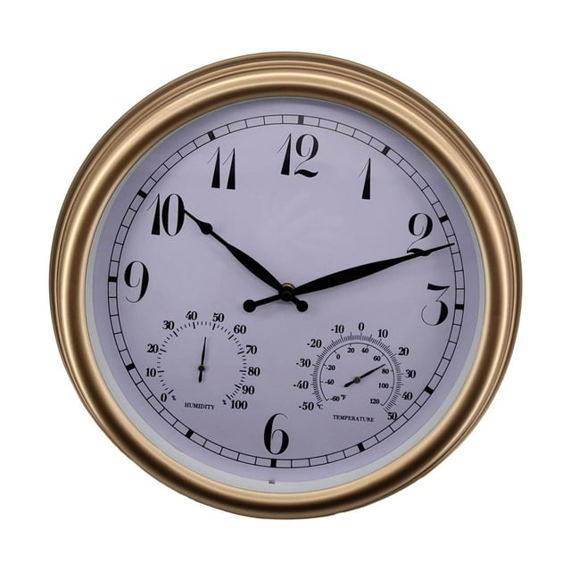 Grande Horloge Extérieure et, Décoration Hygrométrique Anti-Ticking pour Jardin