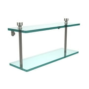 Foxtrot Collection 16" 2-Tiered Glass Shelf (Build to Order)