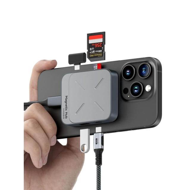 Hub USB C Hagibis TC100S magnético con Magsafe para iPhone