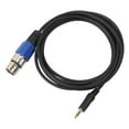 thumbnail image 1 of 3.5 mm Male Plug to 3-Pin XLR Female Audio Cable Blue Head Wire 1. for, 1 of 8