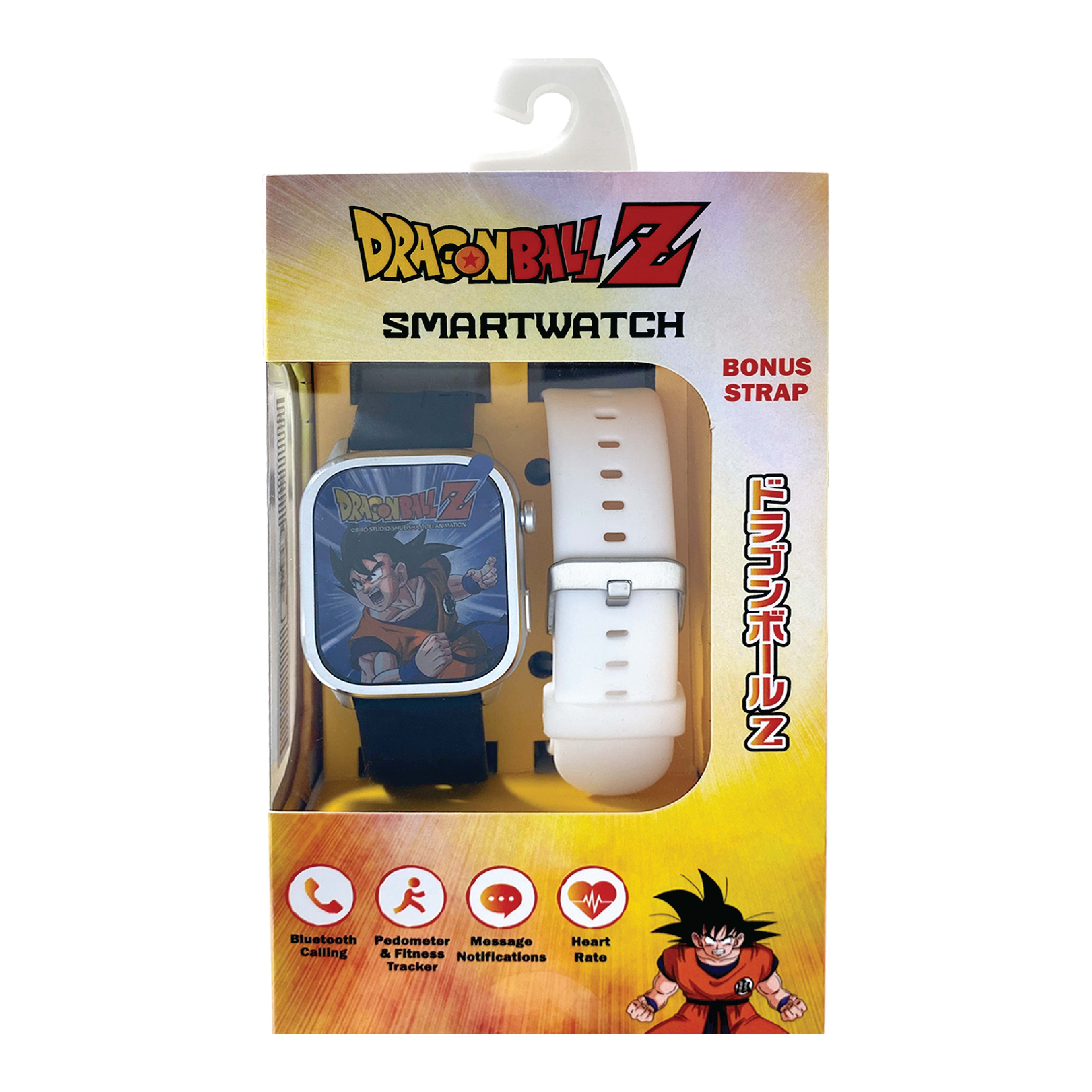 Dragon Ball Z iTime Digital Adult 46 mm Smart Watch with Blue and Gray Interchangeable Silicone Straps