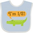 thumbnail image 3 of Inktastic Half Birthday 1/2 Boy Alligator Boys Baby Bib, 3 of 4