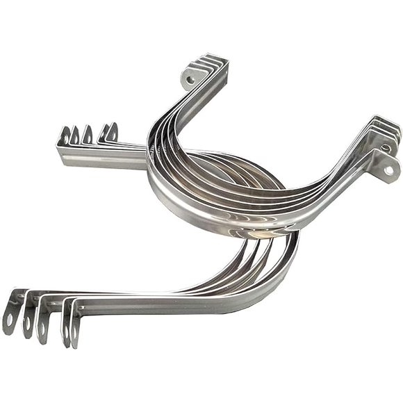 shiyou-5inch Two Hole Strap U Bracket Stainless Steel Tube Strap Tension Clip Assortment Kit Heavy Duty Rigid Pipe Strap Clamp For The Inner Diameter of Water Pipe is 5inch 2Pcs (133mm)