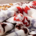 thumbnail image 4 of Bohemian Southwestern Mink Fleece Throw Blanket - Lightweight Cozy Farmhouse Aztec Havana Geometric Abstract Soft Warm Fall Decor - Yellow & Red - 50" x 60", 4 of 7