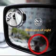 thumbnail image 3 of 2Pcs Blind Spot Car Auxiliary Rearview Mirrors 360 Degree Rotating Suction Cup Mount Wide-angle Round Frame Blind Spot Mirror Silver-2pcs, 3 of 6