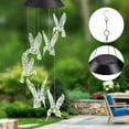 thumbnail image 2 of Color-Changing LED Solar Mobile Wind Chime LED Changing Light Color Waterproof Six Hummingbird Wind Chimes for Home Party Night Garden Decoration(Hummingbird), 2 of 7