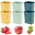thumbnail image 1 of CNKOO 6 Pcs Cup Slicer Reusable Fruit Slicer with Stainless Steel Blade Mini Portable Egg Cutter Handheld Strawberry Cutter Multifunctional Reusable Fruit and Vegetable Slicer for Salad K, 1 of 10