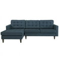 thumbnail image 3 of Modway Empress Left-Facing Upholstered Fabric Sectional Sofa in Azure, 3 of 5
