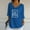 🔥 Blue, variant on Sentmoon Women Clothes Women's Clothes Fashion Women's Casual Print Loose Blouse 3/4 Sleeve V-Neck Blouses Shirts for Travel and Packable Convenience Purple XXL