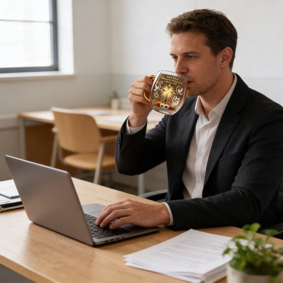 Honmine Glass Drinking Cup Set, Clear Tumbler Water Glass, Durable Coffee Juice Glasses for Home, Office, Kitchen, Bedroom Use