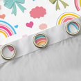 thumbnail image 4 of Homewish Cute Cartoon Rainbow Curtains Pack of 2 (42x84 Each),Colorful Bowtie Bowknot Curtains Blackout,Clouds Loves Pattern Bedroom Curtains For Girls Teens,Luxury Bedroom Decor, 4 of 6