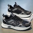 thumbnail image 3 of Men's Color Block Breathable Mesh Retro Running Shoes Lightweight Cushioned Casual Walking Sneakers, 3 of 5