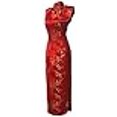 thumbnail image 3 of 7Fairy Women's VTG Asian Red Long Chinese Wedding Dress Cheongsam Size 8 US, 3 of 4