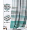 thumbnail image 3 of Turquoise Gray White Blackout Curtains for Bedroom Living Room Darkening Curtains 90 Inch Country Abstract Ombre Mottled Black Out Window Curtain Privacy Window Treatment Grommet Drapes 52"x90"x2, 3 of 9