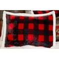 thumbnail image 2 of Carstens Lumberjack Red Plaid Plush Bedding Set, King, 2 of 4