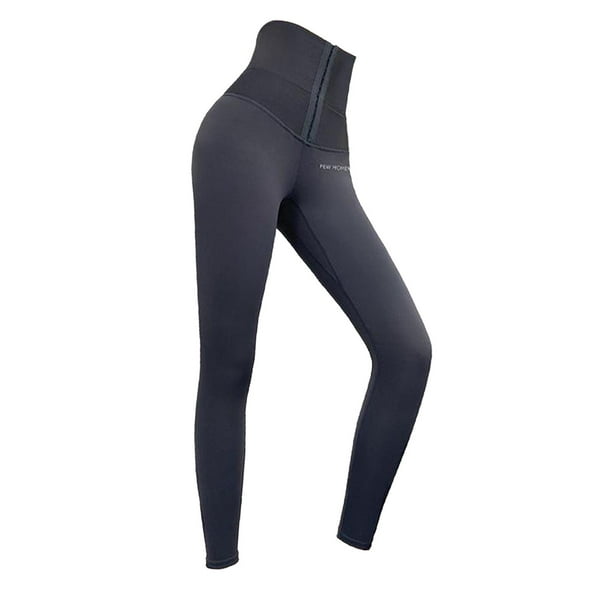 Stretchy Yoga Pants Compression Women Fitness Control Leggings Gray XL