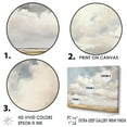 thumbnail image 3 of Designart "Minimalist White Clouds Vista" Clouds Floater Framed Canvas Art Print, 3 of 5
