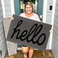 thumbnail image 1 of Welcome Door Mat with Non Slip Backing, Durable Hello Front Door Mat for Indoor Outdoor Entrance Entryway(Brown,40x60cm/16x24in), 1 of 4